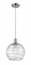 Innovations Lighting 516-1P-PC-G1213-10 - Athens Deco Swirl - 1 Light - 10 inch - Polished Chrome - Cord hung - Mini Pendant