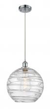 Innovations Lighting 516-1P-PC-G1213-12 - Athens Deco Swirl - 1 Light - 12 inch - Polished Chrome - Cord hung - Mini Pendant