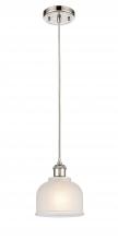 Innovations Lighting 516-1P-PN-G411 - Dayton - 1 Light - 6 inch - Polished Nickel - Cord hung - Mini Pendant