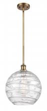 Innovations Lighting 516-1S-BB-G1213-12 - Athens Deco Swirl - 1 Light - 12 inch - Brushed Brass - Mini Pendant