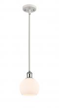 Innovations Lighting 516-1S-WPC-G121-6 - Athens - 1 Light - 6 inch - White Polished Chrome - Mini Pendant