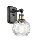 Innovations Lighting 516-1W-BAB-G1214-6 - Small Twisted Swirl 1 Light Sconce part of the Ballston Collection