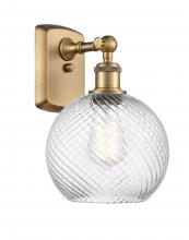 Innovations Lighting 516-1W-BB-G1214-8 - Twisted Swirl 1 Light Sconce part of the Ballston Collection