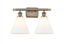 Innovations Lighting 516-2W-AB-GBC-81 - Berkshire - 2 Light - 18 inch - Antique Brass - Bath Vanity Light