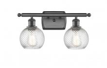Innovations Lighting 516-2W-OB-G1214-6 - Small Twisted Swirl 2 Light Bath Vanity Light part of the Ballston Collection