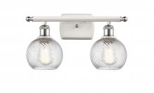 Innovations Lighting 516-2W-WPC-G1214-6 - Small Twisted Swirl 2 Light Bath Vanity Light part of the Ballston Collection