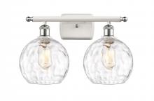 Innovations Lighting 516-2W-WPC-G1215-8 - Athens Water Glass - 2 Light - 18 inch - White Polished Chrome - Bath Vanity Light