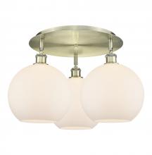 Innovations Lighting 516-3C-AB-G121-10 - Athens - 3 Light - 22 inch - Antique Brass - Semi-Flush Mount