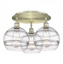 Innovations Lighting 516-3C-AB-G556-10CL - Rochester - 3 Light - 22 inch - Antique Brass - Semi-Flush Mount