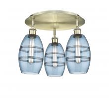 Innovations Lighting 516-3C-AB-G557-6BL - Vaz - 3 Light - 18 inch - Antique Brass - Semi-Flush Mount