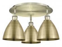 Innovations Lighting 516-3C-AB-MBD-75-AB - Bristol - 3 Light - 19 inch - Antique Brass - Semi-Flush Mount