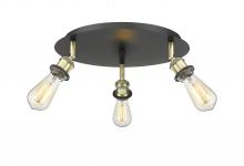 Innovations Lighting 516-3C-BAB - Ballston - 3 Light - 12 inch - Black Antique Brass - Semi-Flush Mount