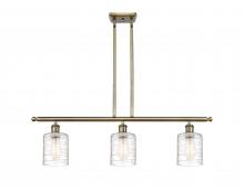 Innovations Lighting 516-3I-AB-G1113 - Cobbleskill - 3 Light - 36 inch - Antique Brass - Stem hung - Island Light