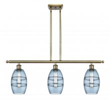 Innovations Lighting 516-3I-AB-G557-6BL - Vaz - 3 Light - 36 inch - Antique Brass - Stem hung - Island Light