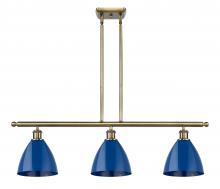 Innovations Lighting 516-3I-AB-MBD-75-BL - Plymouth - 3 Light - 36 inch - Antique Brass - Stem hung - Island Light