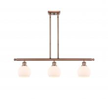 Innovations Lighting 516-3I-AC-G121-6 - Athens - 3 Light - 36 inch - Antique Copper - Cord hung - Island Light