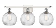 Innovations Lighting 516-3W-WPC-G1214-8 - Twisted Swirl 3 Light Bath Vanity Light part of the Ballston Collection