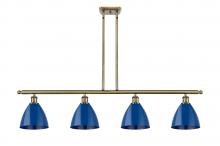 Innovations Lighting 516-4I-AB-MBD-75-BL - Plymouth - 4 Light - 48 inch - Antique Brass - Stem hung - Island Light