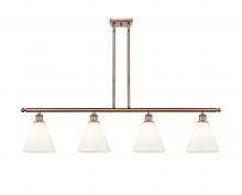 Innovations Lighting 516-4I-AC-GBC-81 - Berkshire - 4 Light - 48 inch - Antique Copper - Stem hung - Island Light