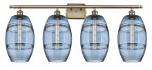 Innovations Lighting 516-4W-AB-G557-8BL - Vaz - 4 Light - 38 inch - Antique Brass - Bath Vanity Light