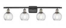 Innovations Lighting 516-4W-BAB-G1214-6 - Small Twisted Swirl 4 Light Bath Vanity Light part of the Ballston Collection