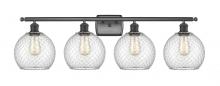 Innovations Lighting 516-4W-BK-G122-8CSN - Farmhouse Chicken Wire 4 Light Bath Vanity Light