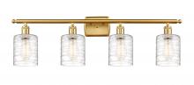 Innovations Lighting 516-4W-SG-G1113 - Cobbleskill - 4 Light - 35 inch - Satin Gold - Bath Vanity Light