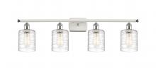 Innovations Lighting 516-4W-WPC-G1113 - Cobbleskill - 4 Light - 35 inch - White Polished Chrome - Bath Vanity Light