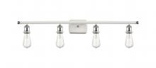 Innovations Lighting 516-4W-WPC - Bare Bulb - 4 Light - 36 inch - White Polished Chrome - Bath Vanity Light