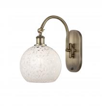 Innovations Lighting 518-1W-AB-G1216-8WM - White Mouchette - 1 Light - 8 inch - Antique Brass - Adjustable Swing Arm