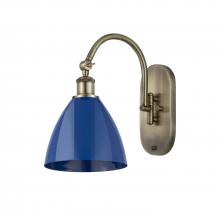 Innovations Lighting 518-1W-AB-MBD-75-BL - Plymouth - 1 Light - 8 inch - Antique Brass - Adjustable Swing Arm