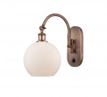Innovations Lighting 518-1W-AC-G121-8 - Athens - 1 Light - 8 inch - Antique Copper - Adjustable Swing Arm