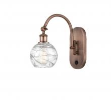 Innovations Lighting 518-1W-AC-G1213-6 - Athens Deco Swirl - 1 Light - 6 inch - Antique Copper - Adjustable Swing Arm