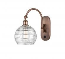 Innovations Lighting 518-1W-AC-G1213-8 - Athens Deco Swirl - 1 Light - 8 inch - Antique Copper - Adjustable Swing Arm