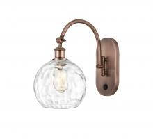 Innovations Lighting 518-1W-AC-G1215-8 - Athens Water Glass - 1 Light - 8 inch - Antique Copper - Adjustable Swing Arm