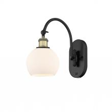 Innovations Lighting 518-1W-BAB-G121-6 - Athens - 1 Light - 6 inch - Black Antique Brass - Adjustable Swing Arm