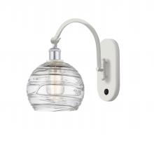 Innovations Lighting 518-1W-WPC-G1213-8 - Athens Deco Swirl - 1 Light - 8 inch - White Polished Chrome - Adjustable Swing Arm