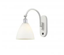 Innovations Lighting 518-1W-WPC-GBD-751 - Bristol - 1 Light - 8 inch - White Polished Chrome - Adjustable Swing Arm