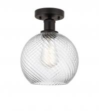 Innovations Lighting 616-1F-OB-G1214-8 - Athens Twisted Swirl 1 Light 8 inch Semi-Flush Mount