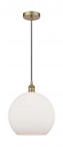 Innovations Lighting 616-1P-AB-G121-12 - Athens - 1 Light - 12 inch - Antique Brass - Cord hung - Mini Pendant