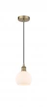 Innovations Lighting 616-1P-AB-G121-6 - Athens - 1 Light - 6 inch - Antique Brass - Cord hung - Mini Pendant