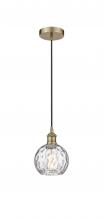 Innovations Lighting 616-1P-AB-G1215-6 - Athens Water Glass - 1 Light - 6 inch - Antique Brass - Cord hung - Mini Pendant
