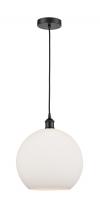 Innovations Lighting 616-1P-BK-G121-12 - Athens - 1 Light - 12 inch - Matte Black - Cord hung - Mini Pendant