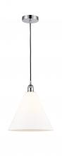 Innovations Lighting 616-1P-PC-GBC-121 - Berkshire - 1 Light - 12 inch - Polished Chrome - Cord hung - Mini Pendant