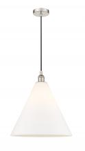 Innovations Lighting 616-1P-PN-GBC-161 - Berkshire - 1 Light - 16 inch - Polished Nickel - Cord hung - Pendant