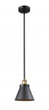 Innovations Lighting 616-1SH-BAB-M13-BK - Appalachian - 1 Light - 8 inch - Black Antique Brass - Stem hung - Mini Pendant