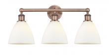 Innovations Lighting 616-3W-AC-GBD-751 - Bristol - 3 Light - 26 inch - Antique Copper - Bath Vanity Light