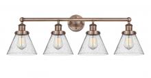 Innovations Lighting 616-4W-AC-G44 - Cone - 4 Light - 35 inch - Antique Copper - Bath Vanity Light