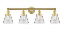 Innovations Lighting 616-4W-SG-G62 - Cone - 4 Light - 33 inch - Satin Gold - Bath Vanity Light