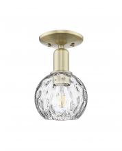 Innovations Lighting 716-1C-AB-G1215-6 - Athens Water Glass - 1 Light - 6 inch - Antique Brass - Semi-Flush Mount